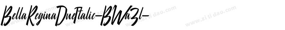 BellaReginaDueItalic-BWa3l字体转换