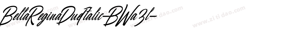 BellaReginaDueItalic-BWa3l字体转换
