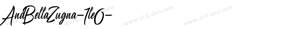 AndBellaZugna-1le0字体转换