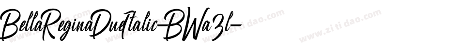 BellaReginaDueItalic-BWa3l字体转换