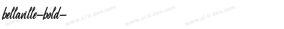 bellaville-bold字体转换