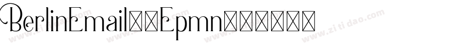 BerlinEmail2-Epmn字体转换