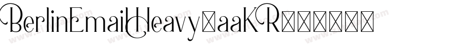 BerlinEmailHeavy-aaKR字体转换