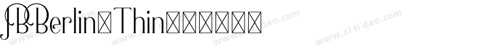 JBBerlin-Thin字体转换