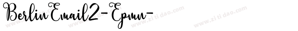 BerlinEmail2-Epmn字体转换