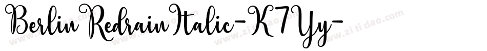 BerlinRedrainItalic-K7Yy字体转换