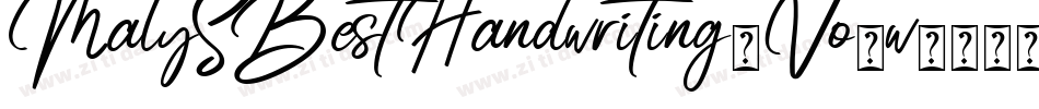 MalySBestHandwriting-Vo4w字体转换