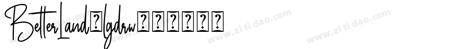 BetterLand-lgdrw字体转换