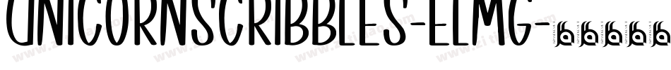UnicornScribbles-eLmg字体转换