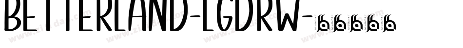 BetterLand-lgdrw字体转换