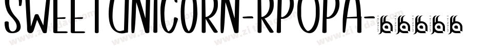 SweetUnicorn-Rp0PA字体转换
