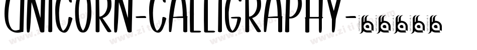 Unicorn-Calligraphy字体转换