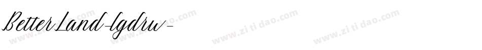 BetterLand-lgdrw字体转换