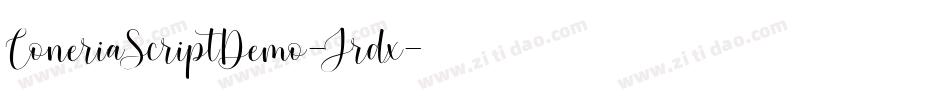 ConeriaScriptDemo-Jrdx字体转换