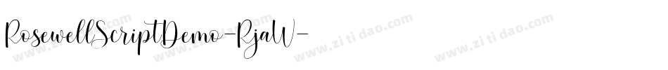 RosewellScriptDemo-RjaW字体转换
