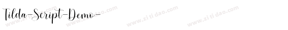 Tilda-Script-Demo字体转换
