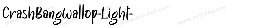 CrashBangWallop-Light字体转换