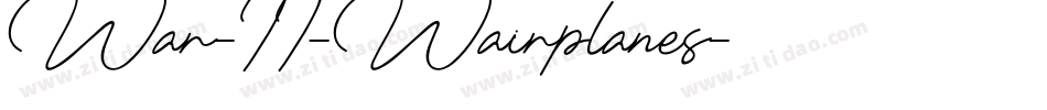 War-II-Wairplanes字体转换