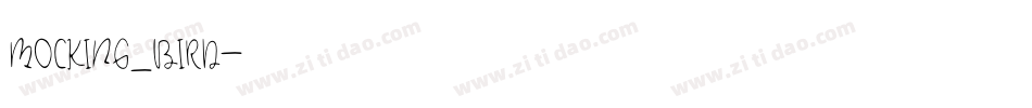 mocking_bird字体转换