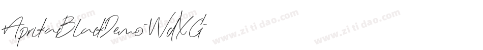 AprikasBlackDemo-WdXG字体转换