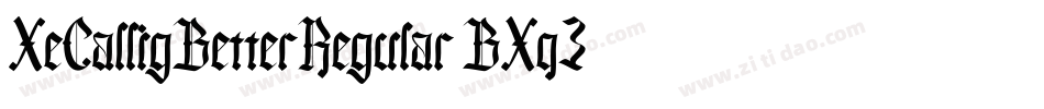 XeCalligBetterRegular-BXq3字体转换