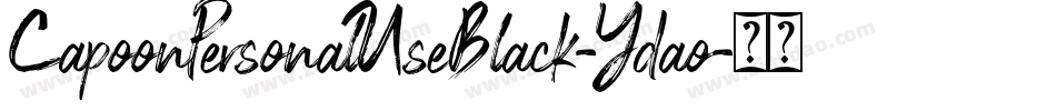 CapoonPersonalUseBlack-Ydao字体转换