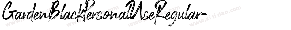 GardenBlackPersonalUseRegular-dY47字体转换