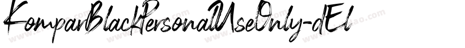 KomparBlackPersonalUseOnly-dElx字体转换