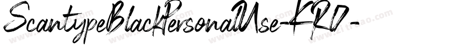 ScantypeBlackPersonalUse-KRl7字体转换