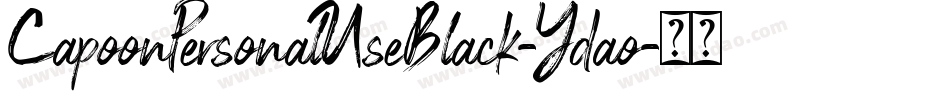 CapoonPersonalUseBlack-Ydao字体转换