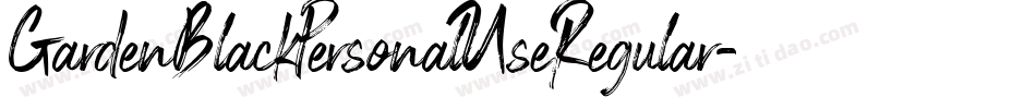 GardenBlackPersonalUseRegular-dY47字体转换