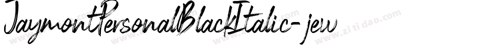 JaymontPersonalBlackItalic-jew7字体转换