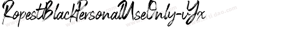 RopestBlackPersonalUseOnly-vYxE字体转换