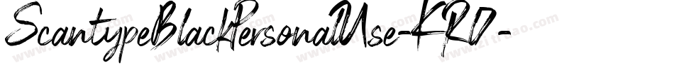 ScantypeBlackPersonalUse-KRl7字体转换