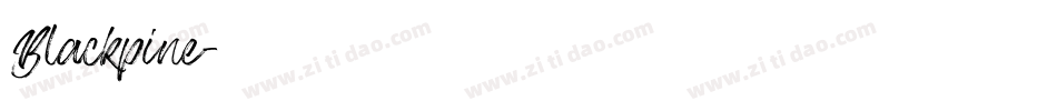 Blackpine字体转换