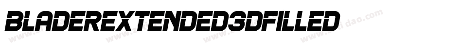 BladerExtended3DFilled字体转换