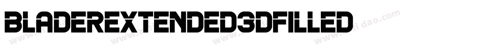 BladerExtended3DFilled字体转换