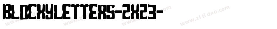 BlockyLetters-zxz3字体转换