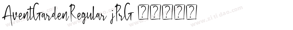 AventGardenRegular-jPrG字体转换