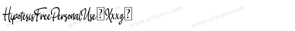 HipotesisFreePersonalUse-Xxxg字体转换