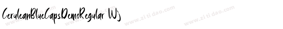 CeruleanBlueCapsDemoRegular-Wjo4字体转换