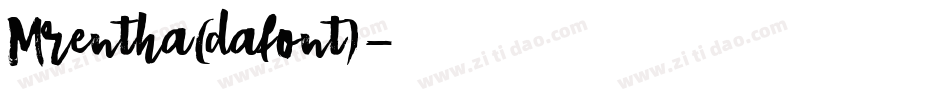 Mrentha(dafont)字体转换