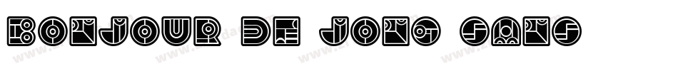 Bonjour-De-Jong-Sans字体转换