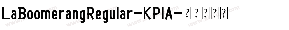 LaBoomerangRegular-KPlA字体转换