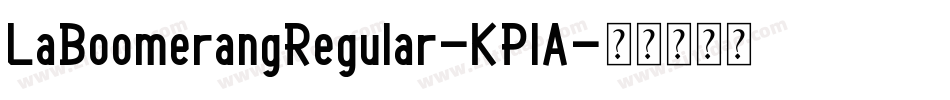 LaBoomerangRegular-KPlA字体转换