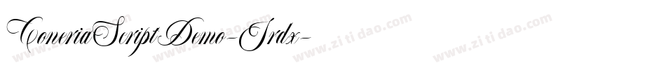 ConeriaScriptDemo-Jrdx字体转换