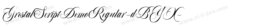 GrestalScriptDemoRegular-dBYX字体转换