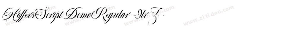 HoffersScriptDemoRegular-9lrZ字体转换 HoffersScriptDemoRegular-9lrZ字体转换