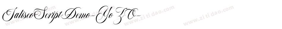 JaliscoScriptDemo-YoZO字体转换 JaliscoScriptDemo-YoZO字体转换