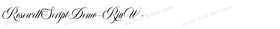 RosewellScriptDemo-RjaW字体转换